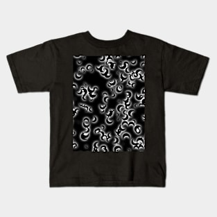 Black and White Crescent Moons Kids T-Shirt